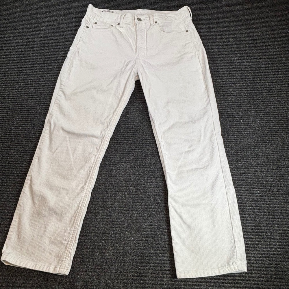 Gap‎ Womens White Corduroy Cigarette High Rise Pants 30 10P Petite